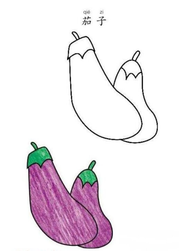 How to draw coloring eggplant