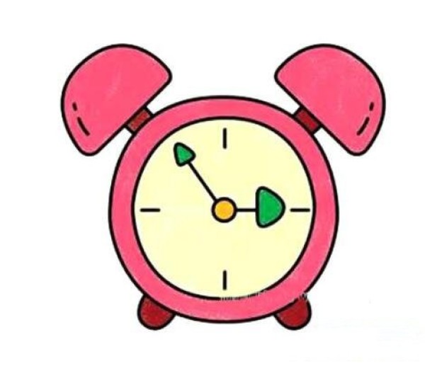 How to draw a cute little alarm clock