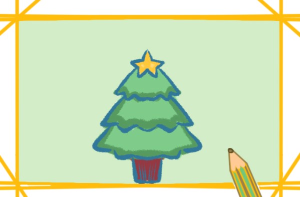 How to draw a Christmas tree for Christmas