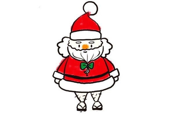 A set of daily simple drawings of Santa Claus