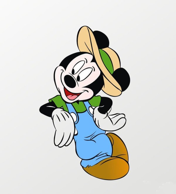 5 happy Mickey Mouse simple drawing pictures