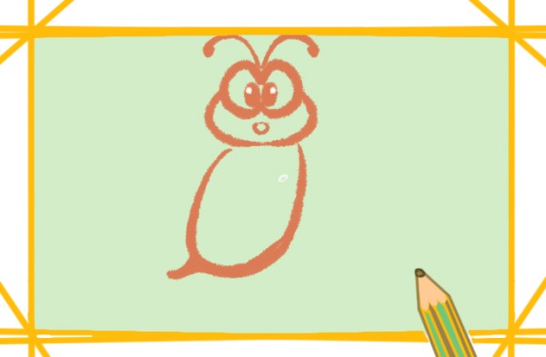 Cartoon yellow bee simple drawing