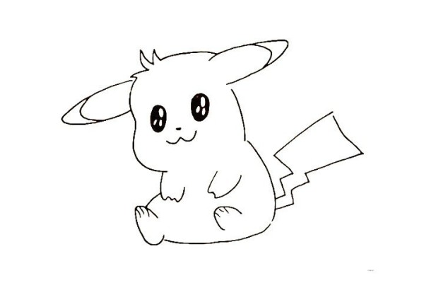 How to draw Pikachu in simple strokes