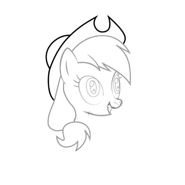 My Little Pony Applejack simple drawing