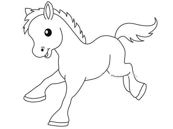 Cute little pony simple drawing picture