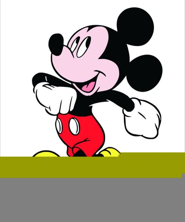 5 happy Mickey Mouse simple drawing pictures