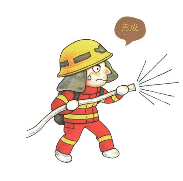 Simple drawing method of firefighter