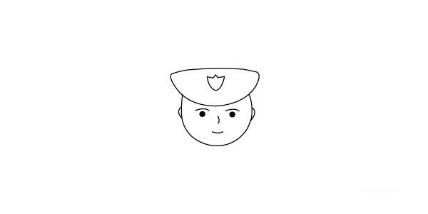 How to draw a handsome policeman in simple strokes