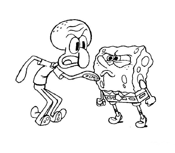 Simple drawings of cartoon characters, a complete collection of simple drawing pictures of SpongeBob SquarePants