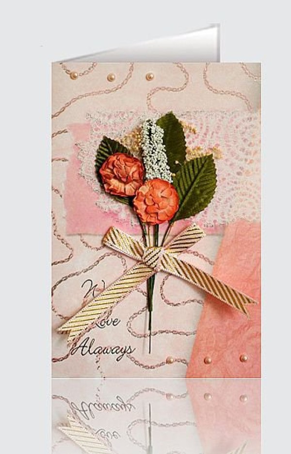 Handmade New Years Day greeting cards: Appreciation of DIY works of dried flower greeting cards