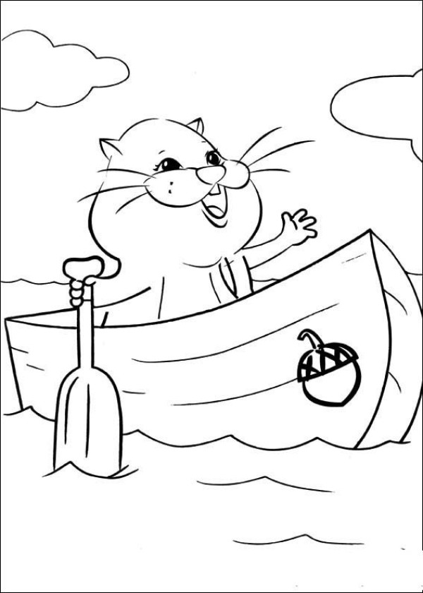 Simple drawing of cartoon characters, simple drawing of hamster butler picture 5