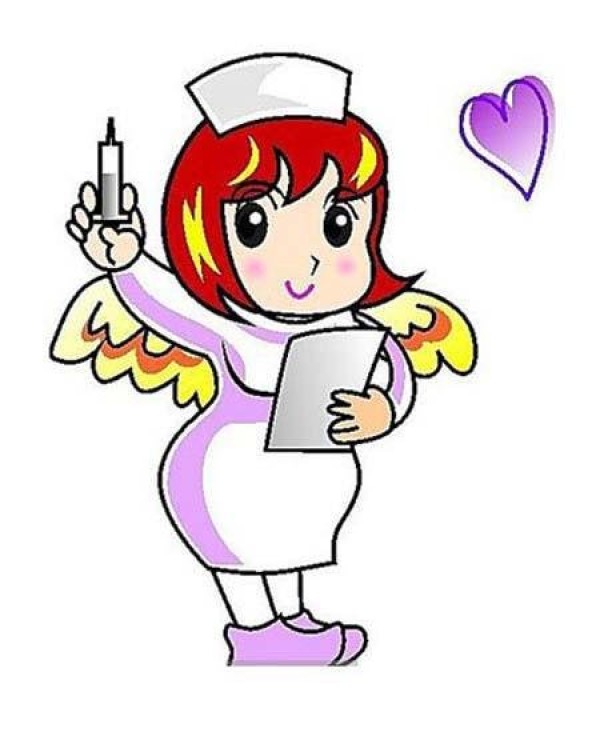 Simple drawing pictures of nurses with color