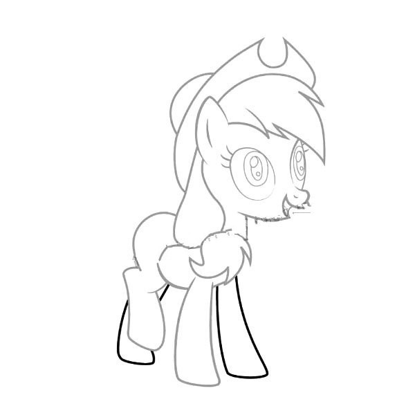 My Little Pony Applejack simple drawing