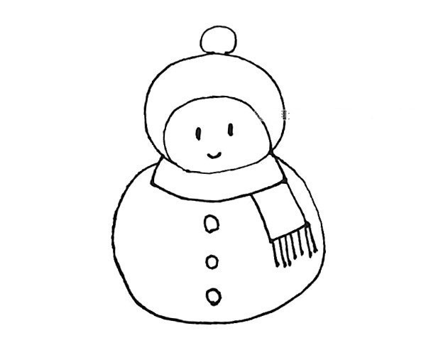 Learn to draw a cute little snowman