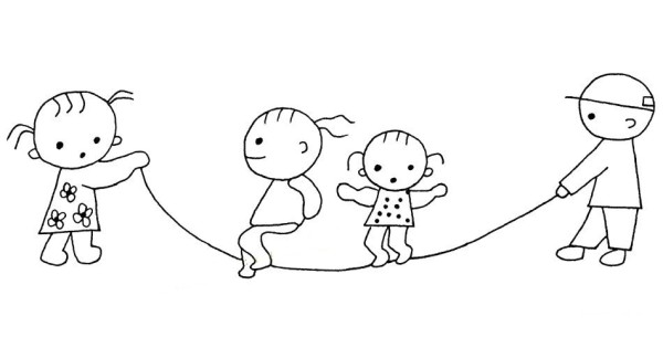 Multi-person skipping rope