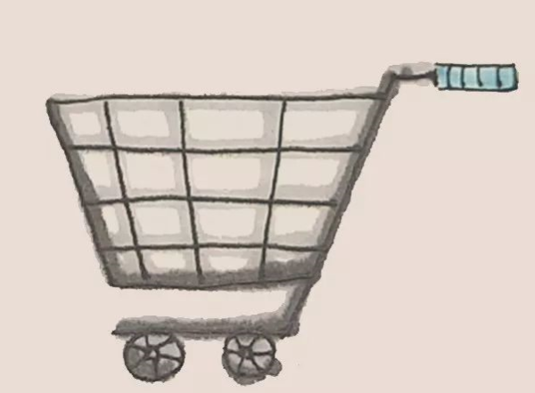 Shopping cart simple strokes