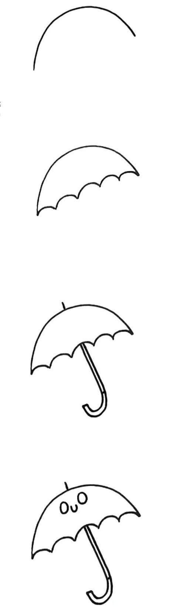 How to draw an umbrella in 1 minute