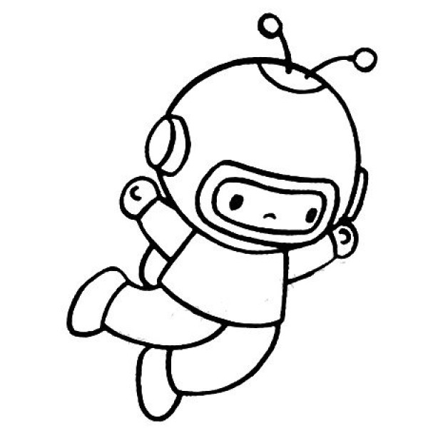 Astronaut simple drawing tutorial