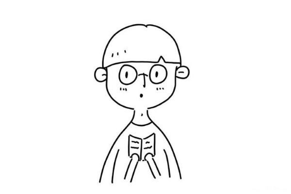 Simple line character avatar sketch