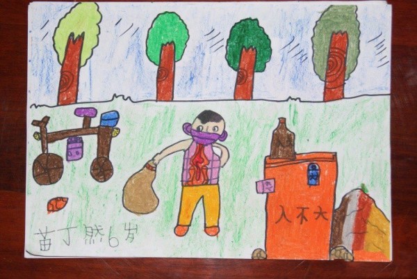 Childrens Paintings for Qingming Festival-Going for a spring outing on Qingming Festival