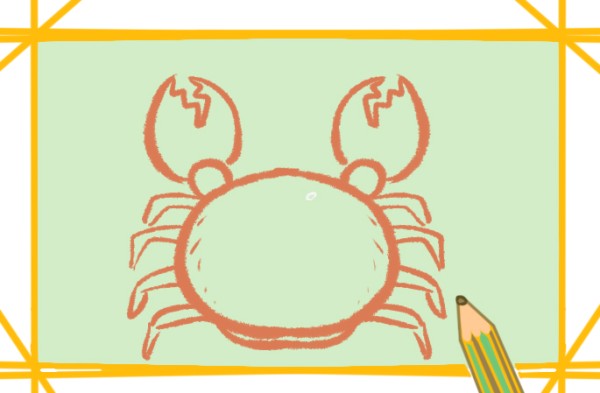 Red crab simple strokes