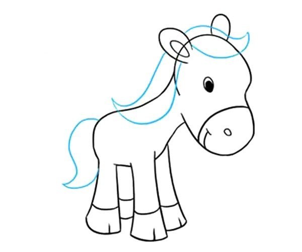 Cute little pony simple drawing tutorial