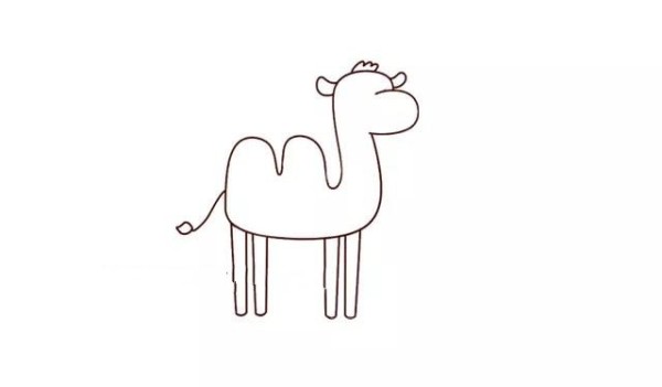 Draw a cute camel in five steps