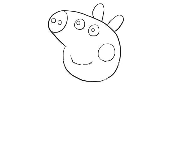 Learn to draw Peppa Pig riding a bicycle step by step