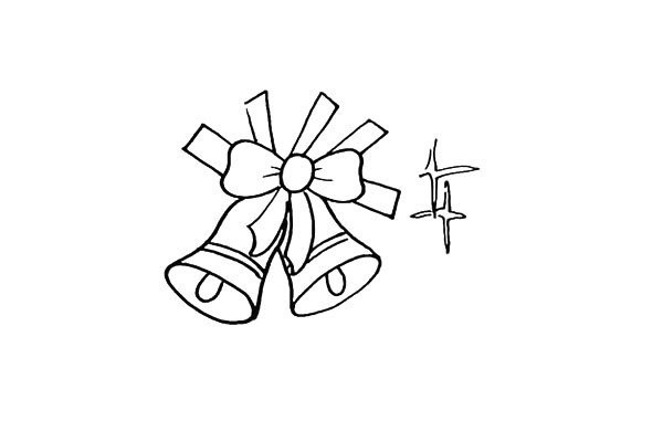 How to draw Christmas bells