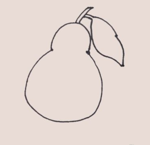 Simple drawing of pear