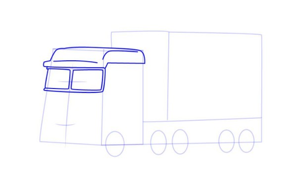 Police car Perley truck Terry simple drawing