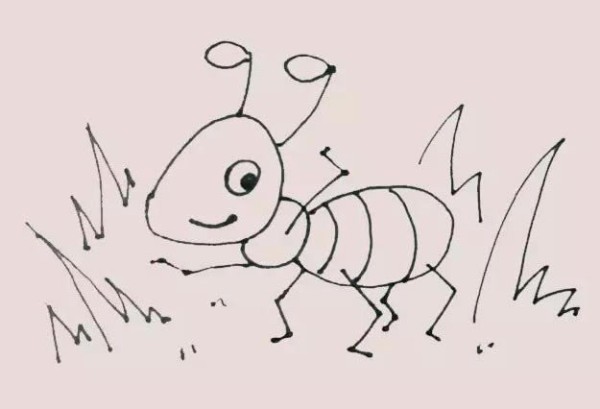 How to draw crawling ants