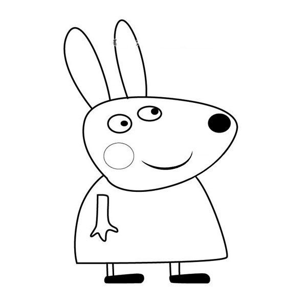 Peppa Pig and Rachel Rabbit Simple Drawing