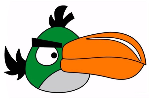 Angry Birds green bird drawing method