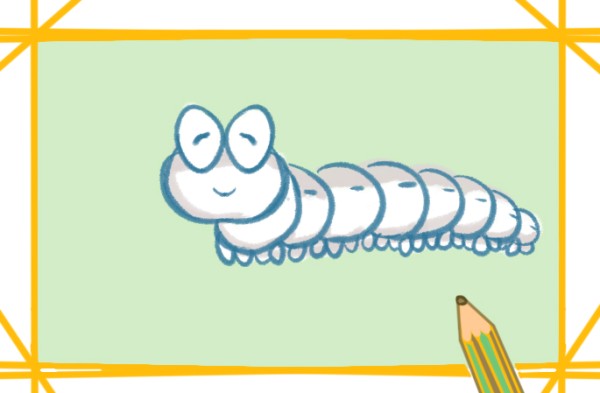 How to draw silkworm baby