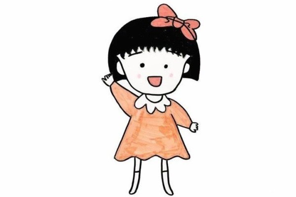 How to draw Chibi Maruko-chan in simple strokes