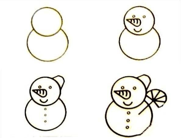 How to draw a snowman