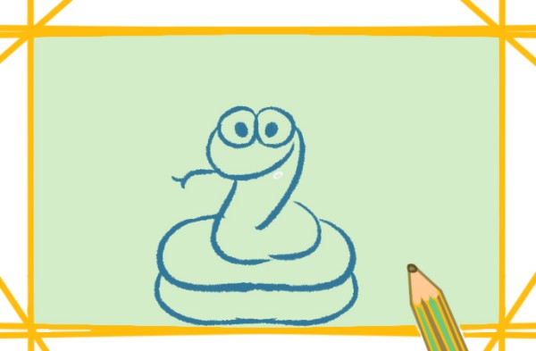 How to draw a coiled snake