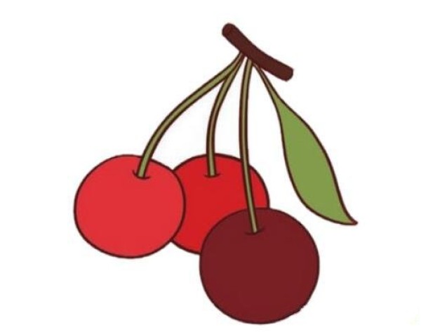 How to draw colored cherries