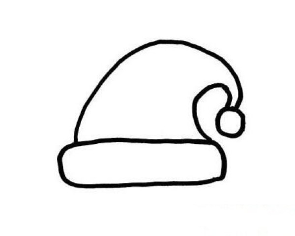 Simple drawing of Christmas hat