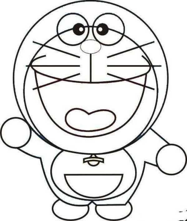 Cartoon Characters Simple Drawings Blue Fat Man Doraemon Simple Drawing Pictures