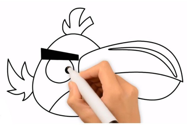 Angry Birds green bird drawing method