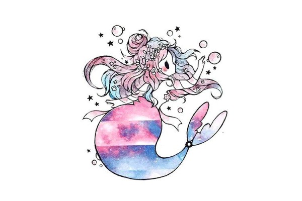 A set of fantasy mermaid illustration pictures