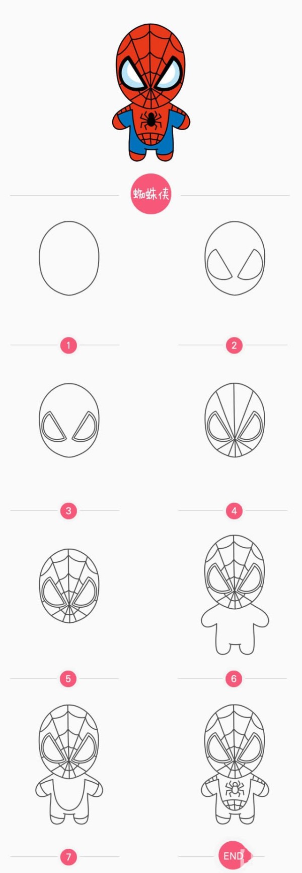 How to draw Spider-Man in simple strokes