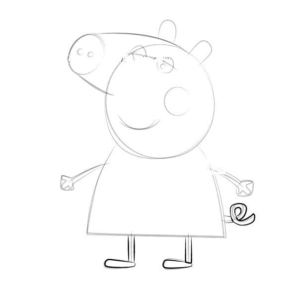 Piggy Peppa Pig Chloe Simple Drawing