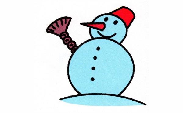 How to draw a snowman with simple strokes