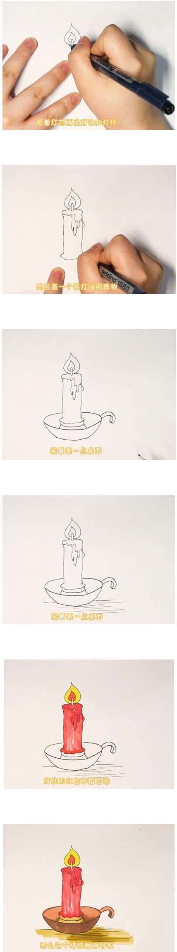 Candle simple strokes