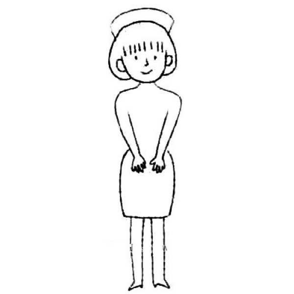 Cute nurse simple drawing tutorial