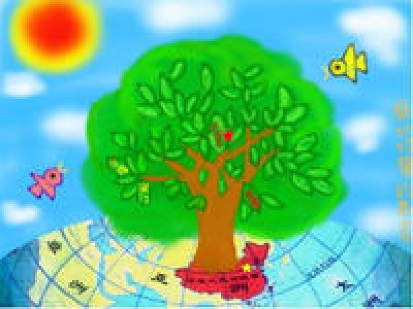 Childrens drawings for Arbor Day-beautiful earth