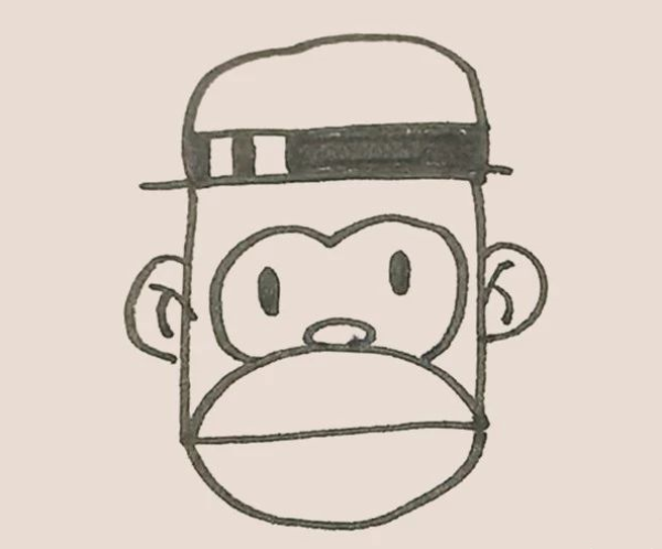 Simple drawing of monkey